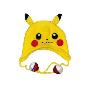 Official Pokemon Pikachu Beanie Hat - 2015 Nintendo Pokeball Tassel Laplander